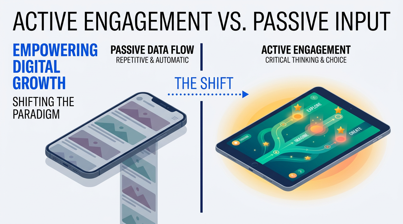 Passive vs Active — the shift from consuming to exploring